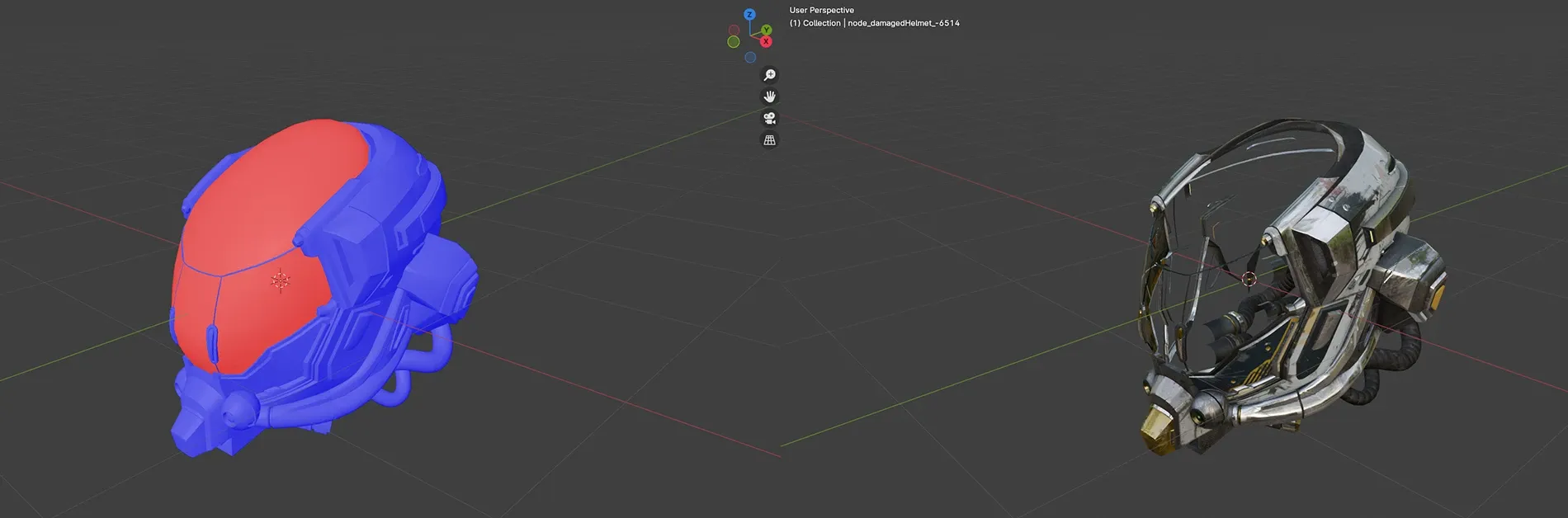 A 3D model with faces facing the wrong direction and rendering with issues.