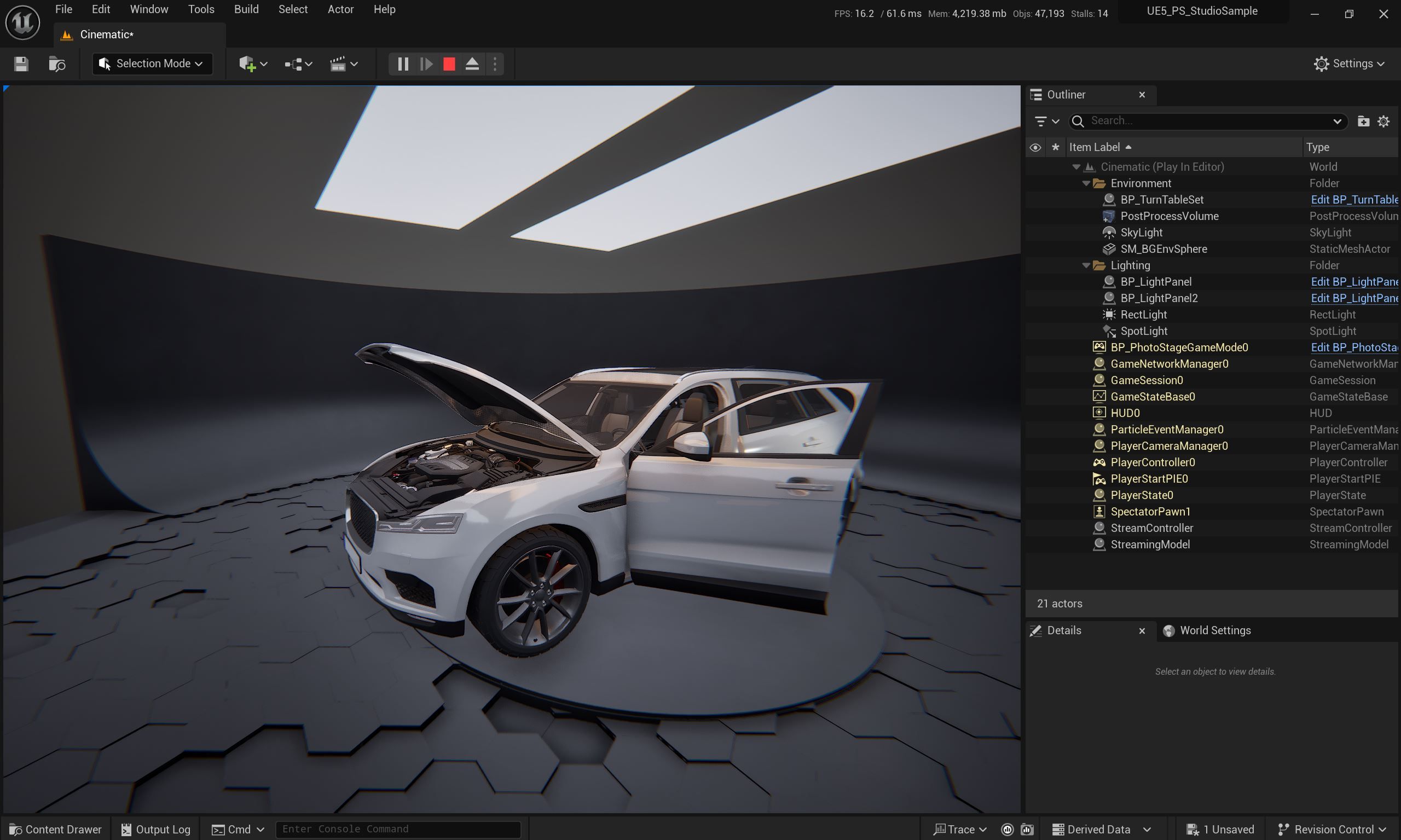 Streaming Model Actors streaming inside a project