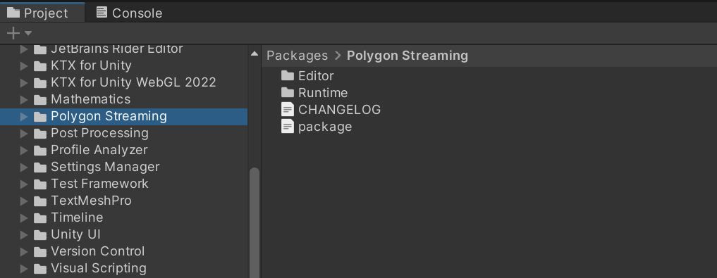 Packages list should now include the package you selected