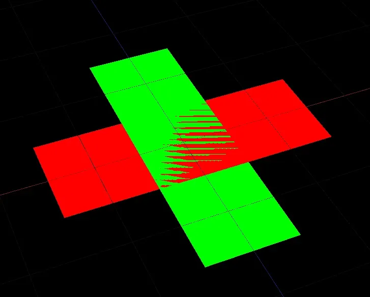 Z-Fighting from two overlapping planes.